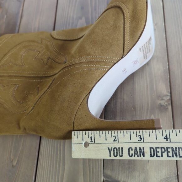 BCBGeneration Tan Faux Suede Western Ankle Boots - Picture 8 of 11